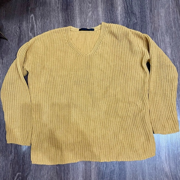 Jenni Kayne Cabin Fisherman
Oversize Sweater Organic Cotton Mustard Yellow M - Picture 4 of 11